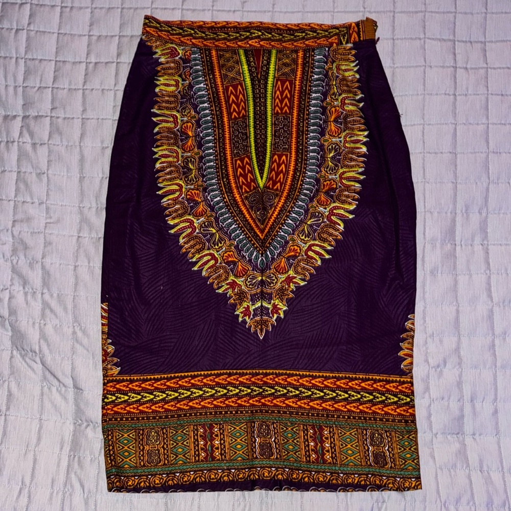 Dashiki pencil skirt